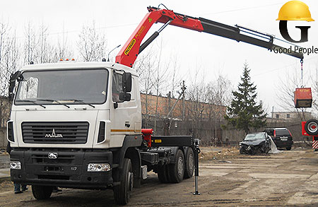 Седельный тягач МАЗ 6312B5 + КМУ PK15500B Палфингер Седельный тягач МАЗ 6312B5 + КМУ PK15500B Палфингер